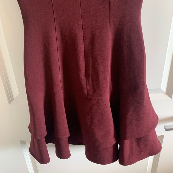 Eliza J Stretch Ruffle Crepe Black Mini Dress 0 - Picture 10 of 12